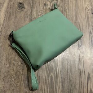 Yew Yew Vegan Leather Sage Green Wristlet Clutch